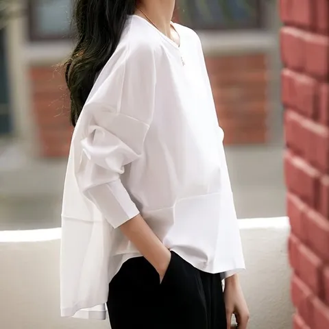 [드레스허그] 티넬 루즈핏 라운드 티셔츠 2color