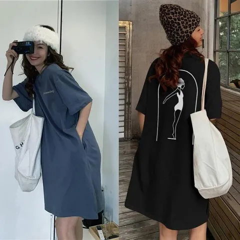 반팔 롱원피스 홈웨어 실내복 박스티 원피스티 sop-14