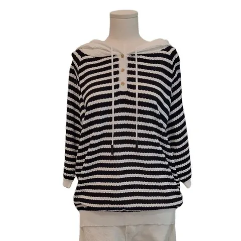 [ 롯데백화점 ][클리지]후드 칠부소매 스트라이프티(CO3WKT1602)