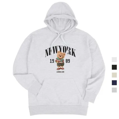 [폴앤폴]뉴욕베어1989 오버핏 남여공용 후드티 5컬러