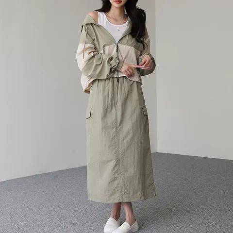 [메르시마리에] 96279 숏 아노락 쓰리피스 세트