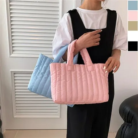 패딩 미니 토트백 1P 데일리 사계절 소풍 다용도 가방