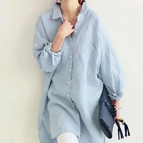 2컬러 롱셔츠난방 캐주얼 블라우스 긴팔셔츠 데일리난