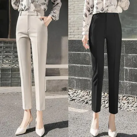 구김없는 여성 슬랙스 정장바지 빅사이즈