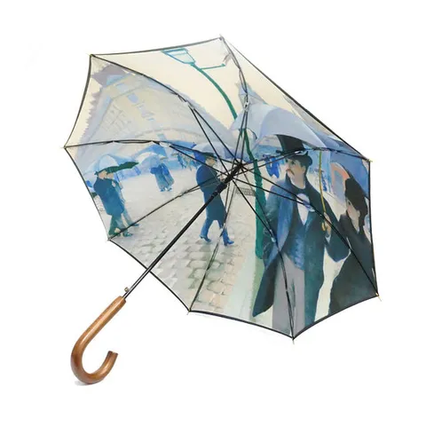 [ 롯데백화점 ][조지가스파]카유보트 파리의거리,비오는날 이중지 장우산 GUGGU10025