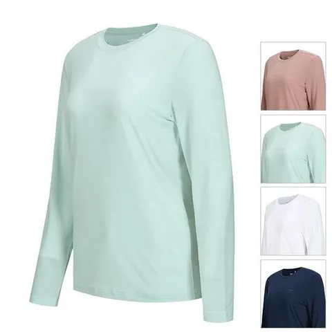 여성 쿨 아이스 냉장고 스판 라운드 티셔츠