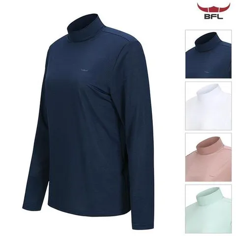 여성 쿨 아이스 냉장고 스판 반폴라 티셔츠