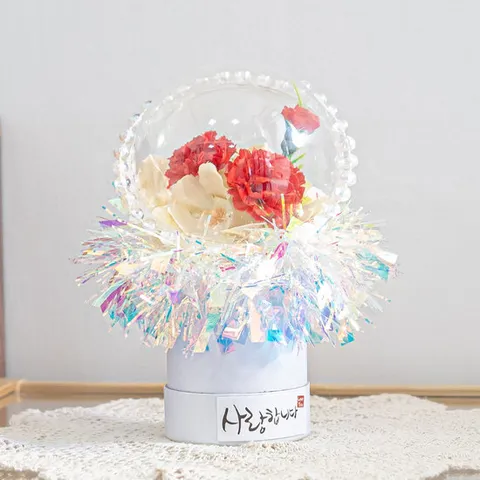 영원한 사랑 카네이션 수국 화분set 17cm 조화 꽃 어버이날 선물