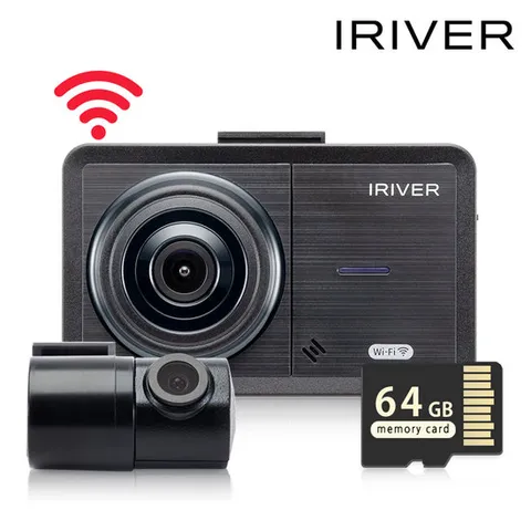 아이리버 2채널 FHD+HD 초가성비 블랙박스 FH1 64G 자가설치