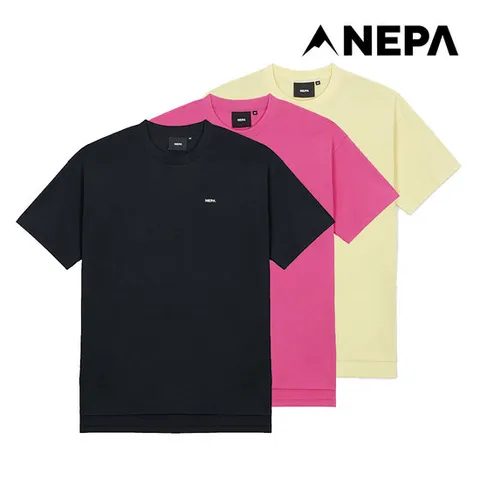 [택가49,000원] 네파 여성 씨타 긴기장 반팔 라운드 티셔츠 (루즈핏) 7K45371