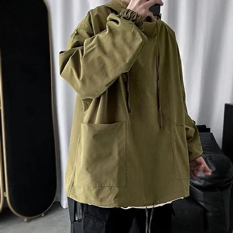 [라일리] Rly 남자 여서 봄 스트릿  패션 오버핏 후드 바람막이