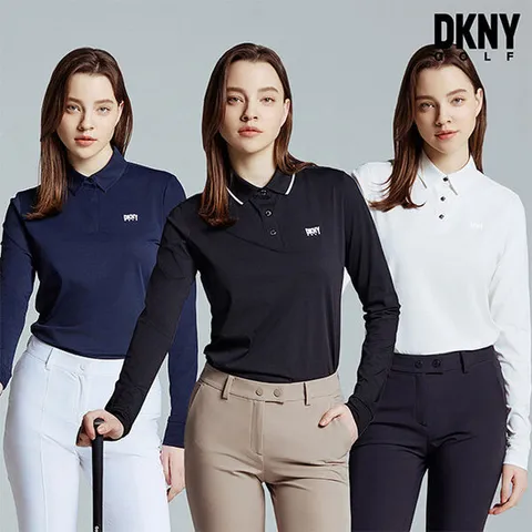 [DKNY GOLF][디케이앤와이] 24SS 롱슬리브 카라 긴팔티셔츠 여성