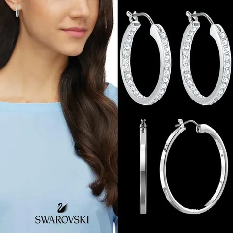 스와로브스키 5616262 여자 서머셋 후프 이어링 귀걸이