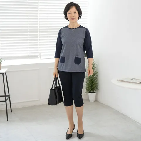 엄마옷 마담4060 팬츠핫픽스포켓7부-ZPN2504062-