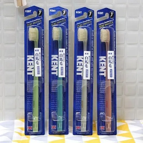 C7_이케모토 일본 켄트 미듐 소프트 칫솔 핑크