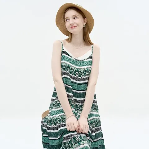 에스닉 썸머 뷔스티에 나시 원피스(2 color)