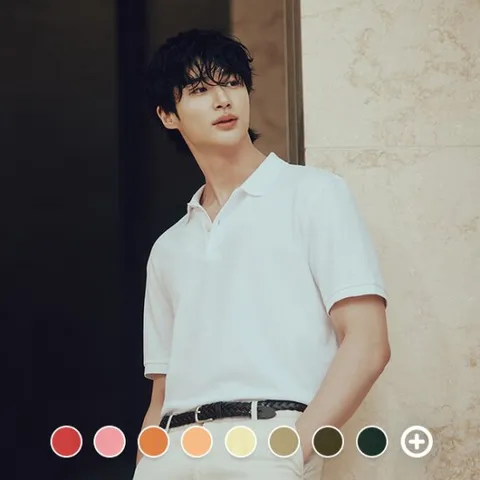 [지오다노/본사] 014502 코튼 피케 폴로 반팔 티셔츠