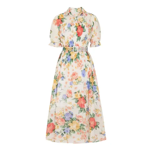 [ 롯데백화점 ][포커스]플라워나염플리츠원피스 PBINF4M1OP3451