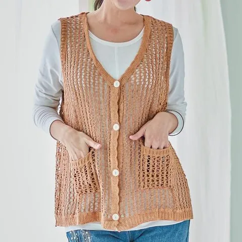 바띠 케미칼 니트 베스트 엄마옷 중년 홈쇼핑여성의류