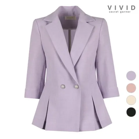 [비비드 시크릿가너]여성 쏘쿨 진주단추 여름 정장자켓