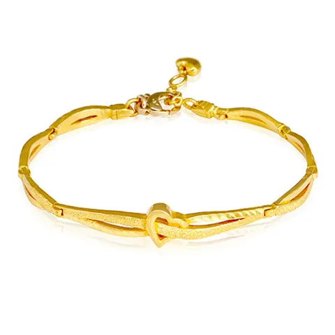 여자 순금 팔찌 18.75g [하트 웨이브]