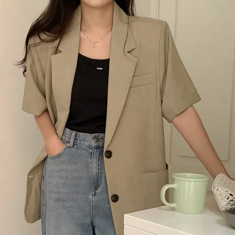 [제작] 로스피 반팔 자켓 65609 빅사이즈 여성의류