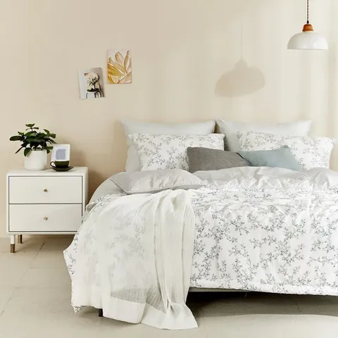 [ 롯데백화점 ][알레르망]이브닝 여름 차렵이불, 베개커버 세트Q