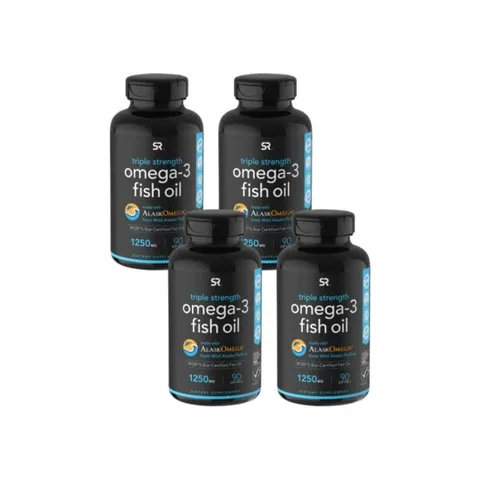 4개X  스포츠리서치  트리플  스트렝스  오메가3  피쉬오일  1250mg  90소프트젤