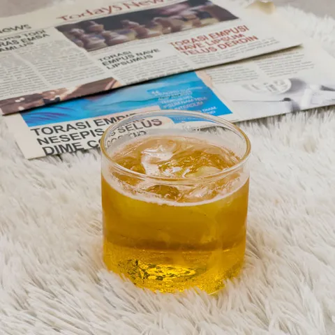 일자 내열 유리컵 350ml 1개 아메리카노잔 맥주잔 위스키잔 물잔