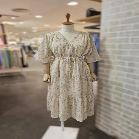 [레코브]  LC31D5OP532X_플레어 소매 원피스