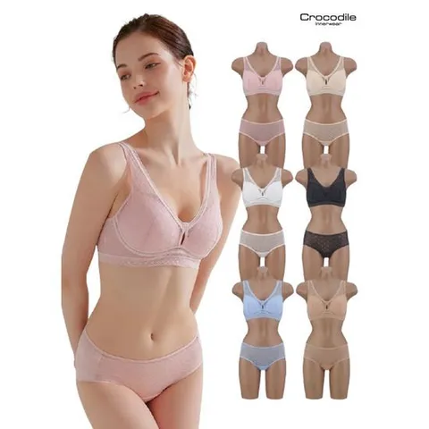 [크로커다일 이너웨어]올어버 에어리핏 초경량 감탄브라 12종세트 CD076_00