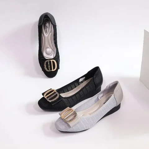 플랫슈즈 단화 통풍 여름신발 낮은구두 펀칭슈즈