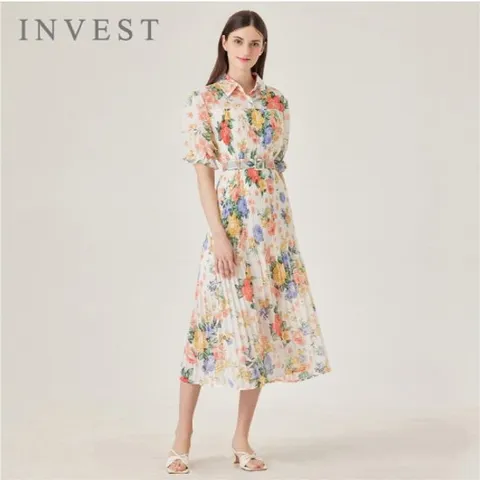 플라워나염플리츠원피스_INI4M1OP3451