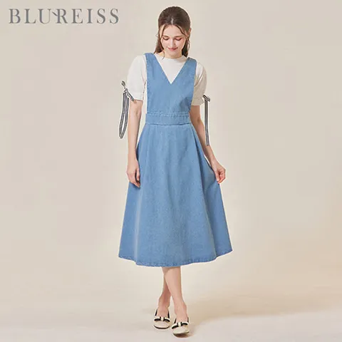 V넥데님뷔스티에원피스_BI4S1OP3121