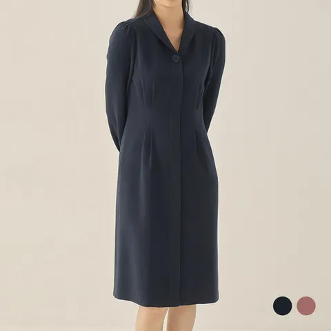 [클라비스]숄카라 솔리드 원피스(CVOWA4T02M)