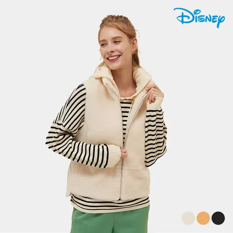 [디즈니골프]여성 하이넥 호주산 양모 덕다운 베스트 HM4LWV084