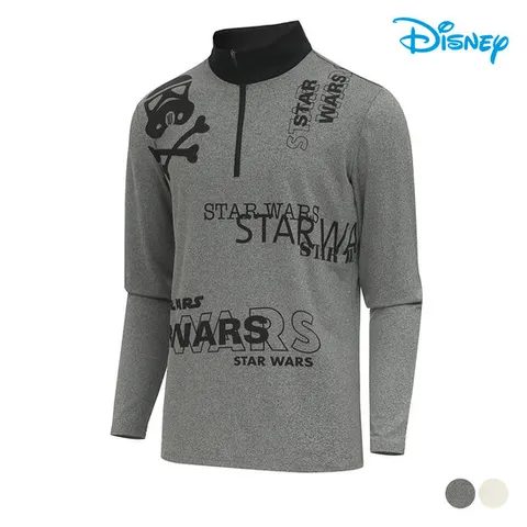 [디즈니골프] 남성 스타워즈 아트웍 하프넥 반집업 티셔츠 DN3MTS003