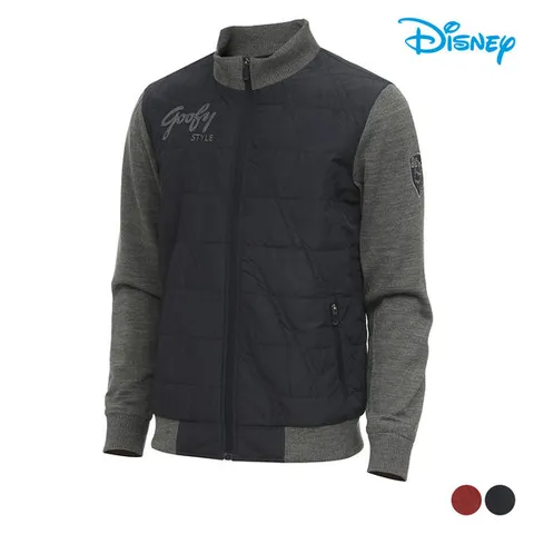 [디즈니골프] 남성 울 니트 슬리브 패딩 집업 점퍼 DN3MJP002