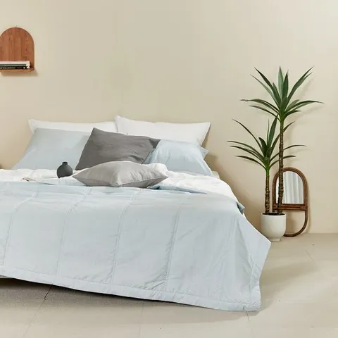 [ 롯데백화점 ][알레르망]로반 여름 인견 차렵이불, 베개커버 세트Q