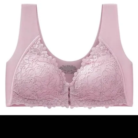 미포함 노와이어 레이스 와이드 앞후크 빅브라 팬티