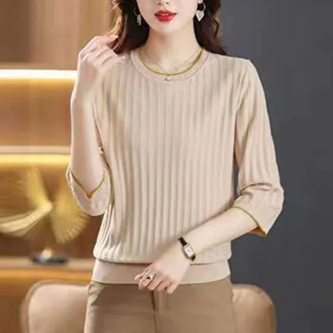 캐치미[5139]-슬리브 7부 니트