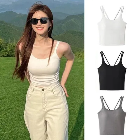 크로스끈나시 여자 끈나시 브라탑 런닝 브라렛 나시