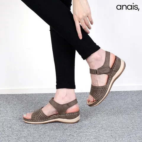 [아나이스] 펀칭 벨크로 컴포트 샌들 5cm_24SS229 [무료배송]