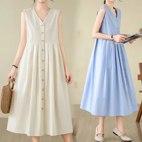 [몽벨리즈]쿨썸머단추나시원피스mde2301285