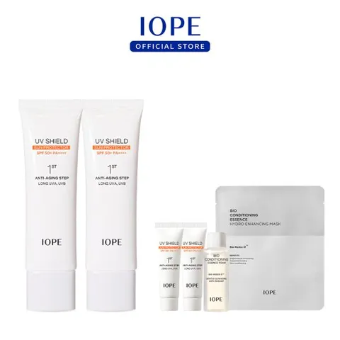 [10% 더블쿠폰] 아이오페 UV 쉴드 선 프로텍터 SPF50+/PA++++ 50ml 2입