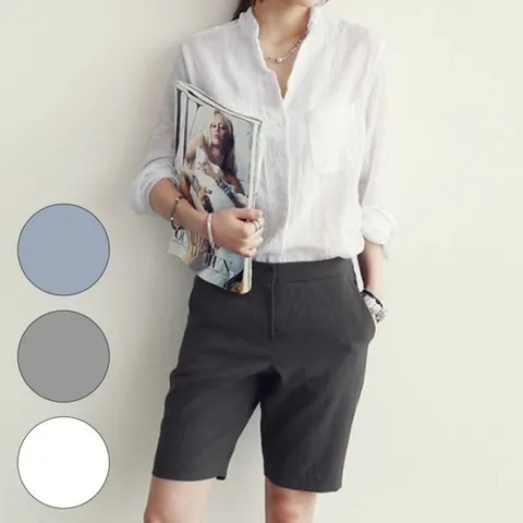 [로아리빙]긴팔 셔츠 블라우스 남방 오버핏 린넨 캐주얼