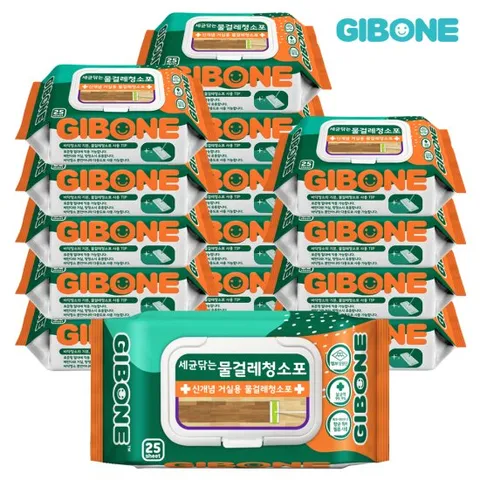 기본에 세균닦는 물걸레청소포 표준형 15팩(총 375매)