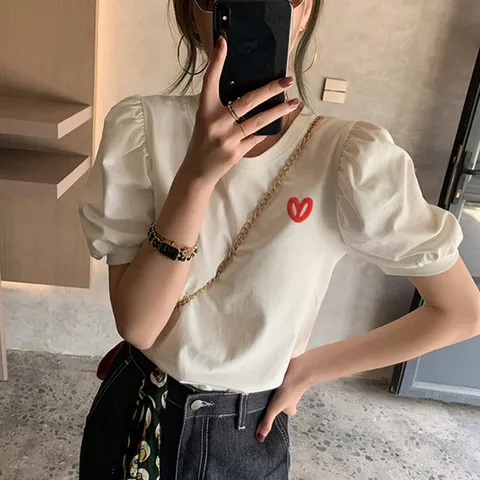 데이데이 하트키 퍼프 티셔츠