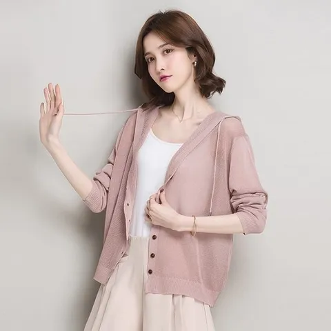 여름 시원한 후드 니트 가디건 (mb0189)