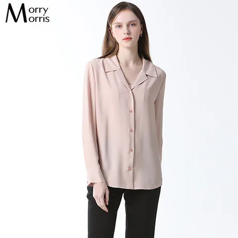 [모리모리스][모리모리스(Morry Morris)] 핑크 솔리드 오픈 카라